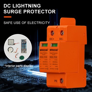 2P 24VDC T2 40kA Surge Protective Device 20kA SPD for Low Voltage DC Systems Lightning Protection