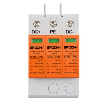 3P 800VDC T2 40kA Surge Protective Device 20kA SPD for HighVoltage DC Lightning Protection Systems