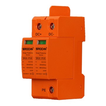 2P 500VDC T2 40kA Orange Surge Protective Device 20kA SPD for MediumHigh Voltage DC Systems