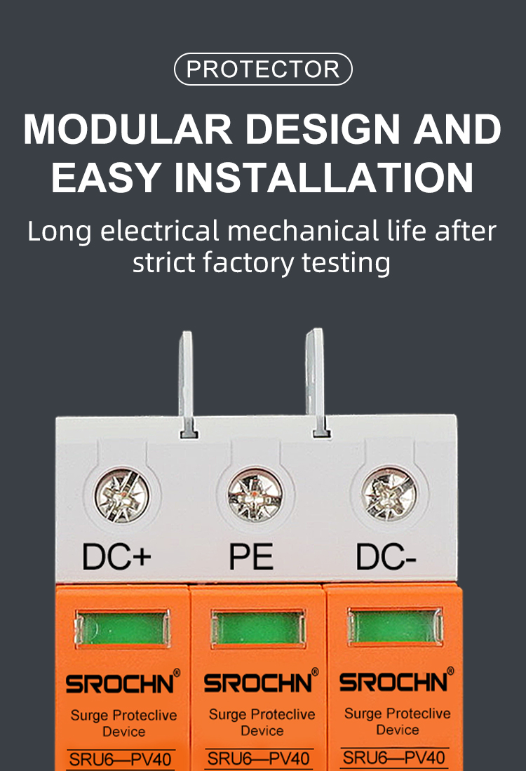 3P 150VDC T2 Surge Protective Device 40kA 3Pole DC SPD with Plastic Enclosure (8)