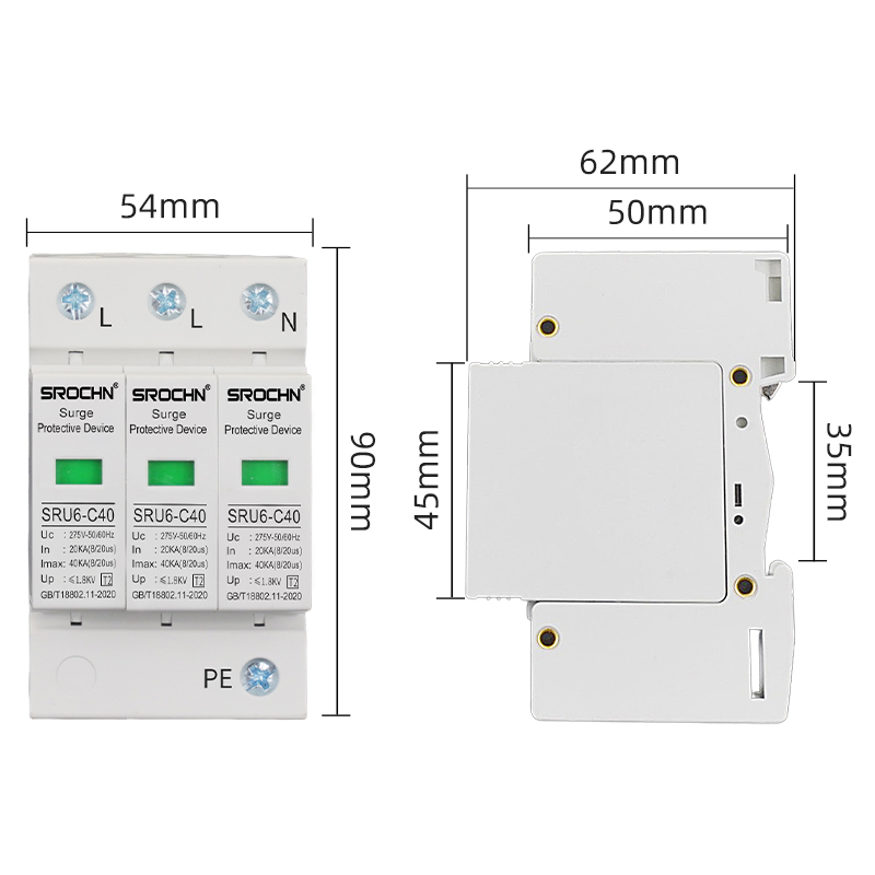 3P 275V T2 Lightning Arrester 20KA to 40KA Surge Protective Device SPD (4).jpg