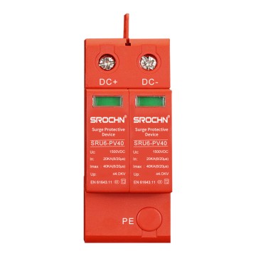 2P 1500VDC T2 Surge Protective Device with 40kA Maximum Discharge Current