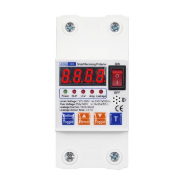 63A Overvoltage and Undervoltage Protectors, Leakage Protection Devices, Adjustable Automatic Reconnection, and Undervoltage Protection